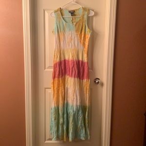 chinese dress ladies FREE PEOPLE Maxi BLUEBELL Patchwork Tiered Dress  Silver Accents